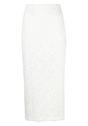 ANOUKI floral-lace pencil skirt - White
