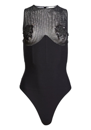 Fleur Du Mal embellished cup bodysuit - Black