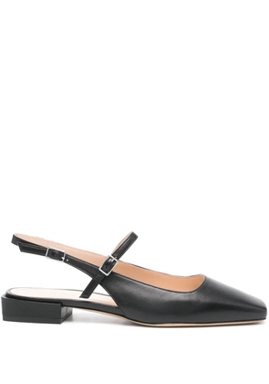 P.A.R.O.S.H. leather slingback ballerina shoes - Black