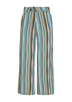 Amir Slama striped trousers - Blue