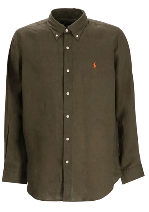 Polo Ralph Lauren logo-embroidered linen shirt - Green
