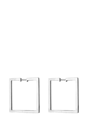 Cadar 18kt white gold Foundation square hoop earrings - Silver