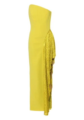 JEAN-LOUIS SABAJI crystal-embellished gown - Yellow