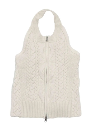 3.1 Phillip Lim cable-knit halterneck top - White