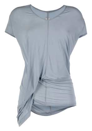 Rick Owens gathered-waist T-shirt - Blue