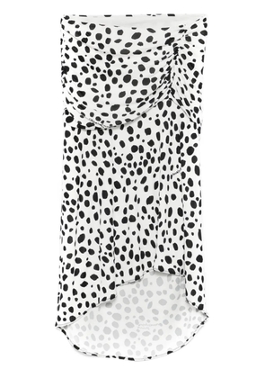 Love Moschino polka dot-print midi skirt - White