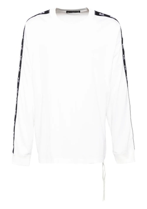 Mastermind World logo tape long sleeves T-shirt - White
