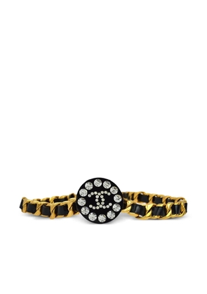 CHANEL Pre-Owned 1995 CC rhinestone chain belt - Black