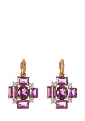 Irene Neuwirth 18kt rose gold Gemmy Gem garnet earrings - Pink