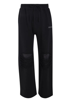 Les Benjamins ripped track pants - Black