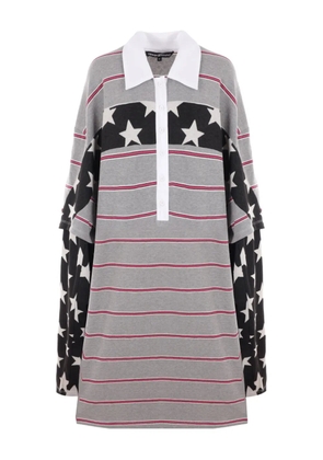 Reward If Found star-striped polo top - Grey