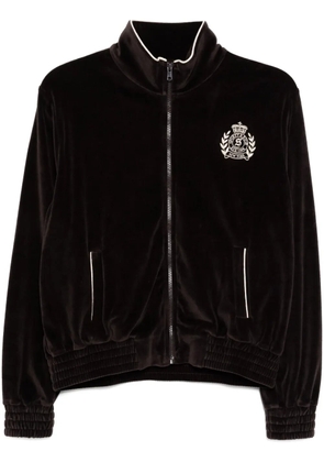 Sporty & Rich NY Crest Velour Track jacket - Brown