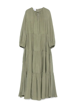 Akris Punto tiered balloon-sleeve maxi dress - Green