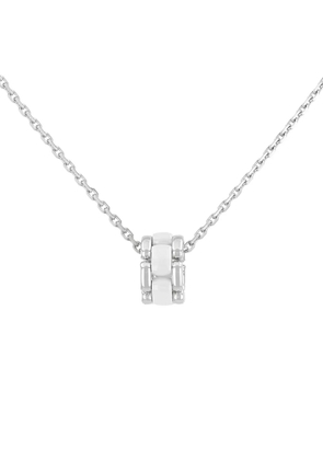 CHANEL Pre-Owned 18K white gold pendant necklace