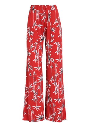Brigitte bamboo-print trousers - Red