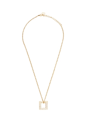 Christian Dior Pre-Owned 1980-2000s square-pendant necklace - Gold