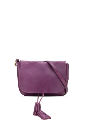 Loewe Pre-Owned 2000-2015 Nappa Anagram Tassel crossbody bag - Purple