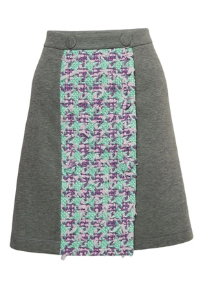 Moschino Pre-Owned 2024 panelled tweed midi skirt - Grey