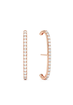 LOEV 14kt rose gold Allday diamond ear cuffs - Pink