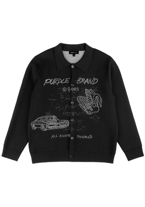 Purple Brand Scratch cardigan - Black