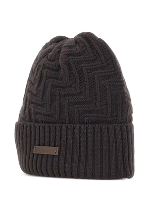 Paolo Pecora zigzag wool hat - Brown