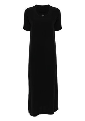 Private 0204 silk maxi dress - Black