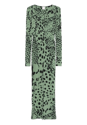 Nanushka leopard-print maxi dress - Green