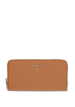 Patrizia Pepe leather continental wallet - Brown