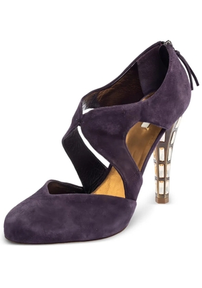 Miu Miu Pre-Owned 105mm cut-out pumps - Purple