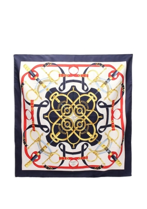Hermès Pre-Owned 2000s Eperon d'Or silk scarf - White