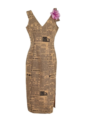 John Galliano Pre-Owned 2000s Gazette dress - Neutrals