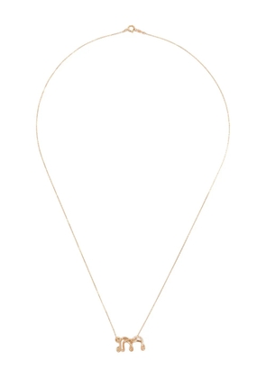 Charlotte Chesnais 18K yellow gold Letter M diamond necklace