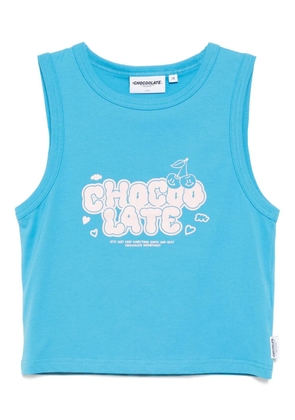 CHOCOOLATE logo-print tank top - Blue