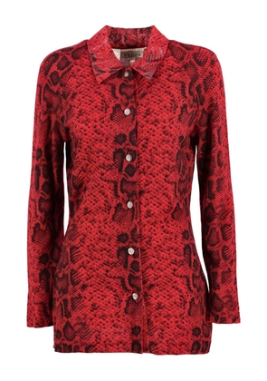 Gianfranco Ferré Pre-Owned snakeskin-print shirt - Red