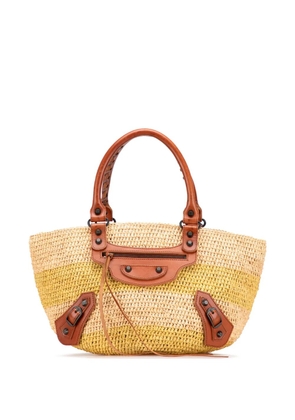 Balenciaga Pre-Owned 2005-2025 Raffia Motocross Classic Panier Basket tote bag - Brown