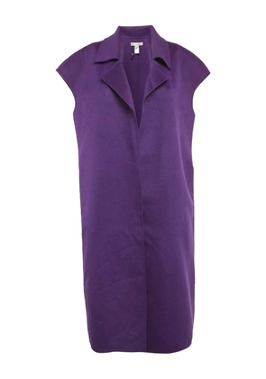 Oscar de la Renta Pre-Owned sleeveless open-front coat - Purple