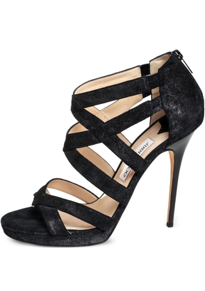 Jimmy Choo Pre-Owned 130mm leather heeled sandals - Black