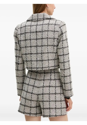 Bruuns Bazaar checked cropped blazer - Neutrals