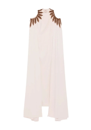 JEAN-LOUIS SABAJI embellished cape dress - Neutrals