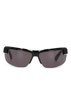 Off-White arrow-logo shield-frame sunglasses - Black