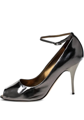 Giuseppe Zanotti Vintage patent leather buckle-strap pumps - Black