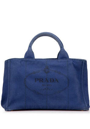 Prada Pre-Owned 2013-2025 Canvas Canapa Logo satchel - Blue