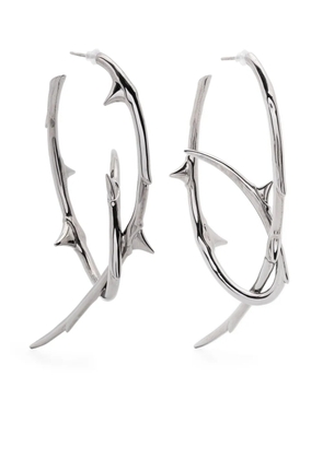 Shaun Leane Rose Thorn Statement hoop earrings - Silver