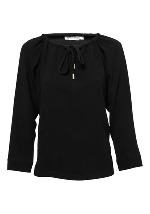 Max Mara drawstrings-neck T-shirt - Black