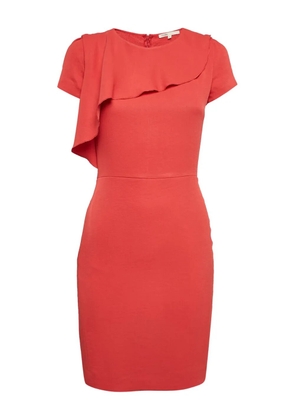 Maje ruffled short-sleeve dress - Red