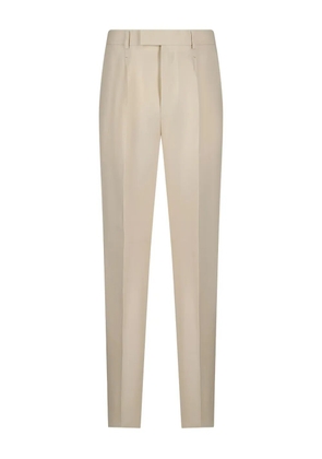 Zegna pleated linen trousers - Neutrals