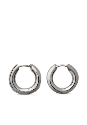 Annika Inez oblique hoops earrings - Silver
