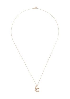 Charlotte Chesnais 18K yellow gold Letter T diamond necklace