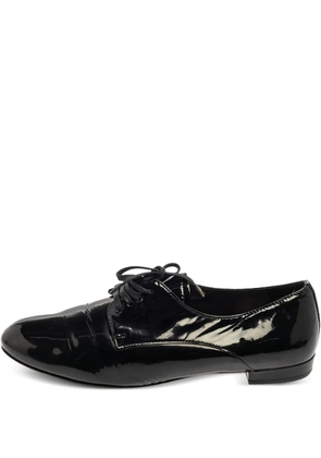 Miu Miu Pre-Owned patent-finish derby shoes - Black
