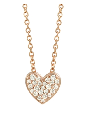 ALINKA 18K rose gold diamond Caviar Heart necklace - Pink